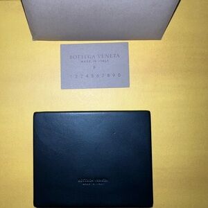 New, unused, Black Bottega Veneta Leather Mirror